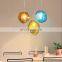 Modern Colorful Glass Pendant Light Crystal Shape Decorative Lamps