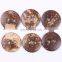 Round 2 Holes Sewing Natural Bulk Custom Coconut Shell Buttons For Shirts
