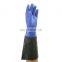 sunnyhope pond gloves cotton liner with PVC sandy finished with PVC long sleeve