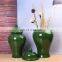 Good quality home decorative porcelain green ceramic storage jar