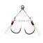 Mustad 10881 fishing high carbon fish jig hooks  assist hooks double