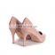 Ladies latest fashion handmade good quality pointed toe design heel pumps sandals shoes women stiletto heels footwear