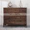 Wholesale simple nordic style brown living room wooden storage drawer cabinet