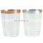9oz 10oz 12oz 14oz Gold Silver Rim Plastic Cups Fancy Silverware Disposable Wedding Party cup