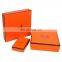 Luxury Orange Printing Paper packing box Custom Printed Recycled book gift box
