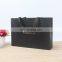 New Gold Logo Hot Foiled Stamping Black Matt Kraft Paper Bag With Cotton Rope Handles