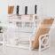 New Kitchen Shelf Double Layers Wholesale Rack Plastic Storage Rack With Chopstick Cage Cutting Board Rack