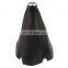 Car Accessories Interior Shift Knob Leather Boots , Red Stitch Black SUEDE SHIFT BOOT FOR M/T MANUAL SHIFT GEAR COVER