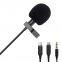 Mini Clip-on Condenser Microphone with 3.5mm Jack Portable Lavalier Microphone for Phone / iPhone / Camera / PC / Laptop