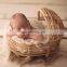 High Quality Rattan Kid's Bassinet, Crib For Doll, Rattan Photography Furniture Wholesale