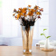 Amber Gold Colored Glass Vase Flowers Arrangement Desktop Decoration Flower Vase For Home Decor