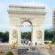 France famous building Arch de Triumph as stainless steel sculpture