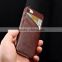 Luxury slim clear engraving brown real leather for Iphone case 5 S                        
                                                Quality Choice