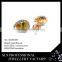 2015 Fancy dubai design nice yellow zircon 925 silver yellow gold plated stud earrings from sls jewelry