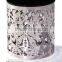 Cylindrical stainless steel carving flower shelf