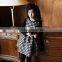 2015 High Grade Korean Stripe And Plaid Cotton Girls Spring Dress