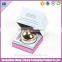 Luxury pink paperboard cosmetic box with plastic holder insert