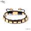 Rose Gold Square Beads Handmade Knotted Bracelet With Grey Nylon Rope Charming Jewelry Women Lady Items