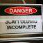 Outside Warning Sign pp Material