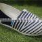 lncreased with stripe canvas shoes