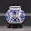 Blue and white wholesale ceramic mason jar for home decoration