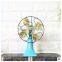4 Colors Retro Hand Painting Resin Antique Fan for Home Decor