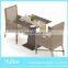 Modern two seater table and chair rattan dining set