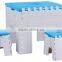 Table & chair set - plastic collapsible furniture