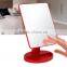 Luxury vanity desktop square cosmetic mirror with led light