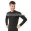 custom long sleeve black Nylon running compression tights