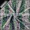 nylon cotton with thermo-fuse fabric new arrival Ladies dress green white curtain lace 7070