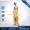 Fashion Heavy Beaded Sweetheart Long Gold Color Cocktail Dress