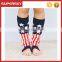 V-909 New Design Cotton Knee High Girl Flag Boot Leg Warmer Women Open Knit Boot Cuff