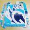 2015 fashion design custom cotton velour printing towel material Beach Bag