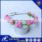 9 pcs Colorful Rose Head Wreath For Wedding Hair Accessory PE artificial Flower With Silk Ribbon