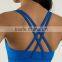 custom plain 86% nylon 14% spandex blue cheap wholesale bra
