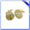 China Factory custom bronze silver nickel cufflinks
