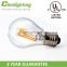 LED UL Listed A19 E27 2W/4W/6W/8W Dimmable LED Filament Bulb