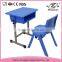 Kids height adjustable design plastic student table chair set