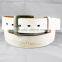 [Taiwan YM] 2016 trendy design white leather belt men used