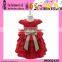 Cute Fancy Red Bow Dress Party Birthday Wedding Wear Red Bow Dress