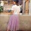 Summer Women's Net Yarn Casual Long Skirt Candy Color Solid Maxi Skirt