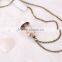 Fashion Stereoscopic Glass Ball The built Starfish Conch Shell Pendant Long Vintage Copper Chain Pendant Necklace
