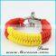 Multi-Color outdoor Ajustable Survival paracord bracelet with logo