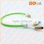 New premium colorful zipper usb cable 2 in 1 usb phone charger cable for samsung galaxy s7