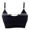 Seamless Spaghetti straps cross sports bra, h vest with removable pad