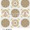 TJ-4905 Transparent emboossed tablecloth with golden & silver