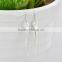 New funny products, long tassel cz diamond pure sterling silver earrings
