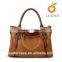 Unique modern design genuine leather handbag systyle