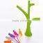 New Style Rainbow Colors Cute Bird Plastic Fruit Fork Set